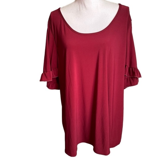 Star Vixen Women’s Ruffle Sleeve Top Size Large XL/2X - Picture 17 of 17